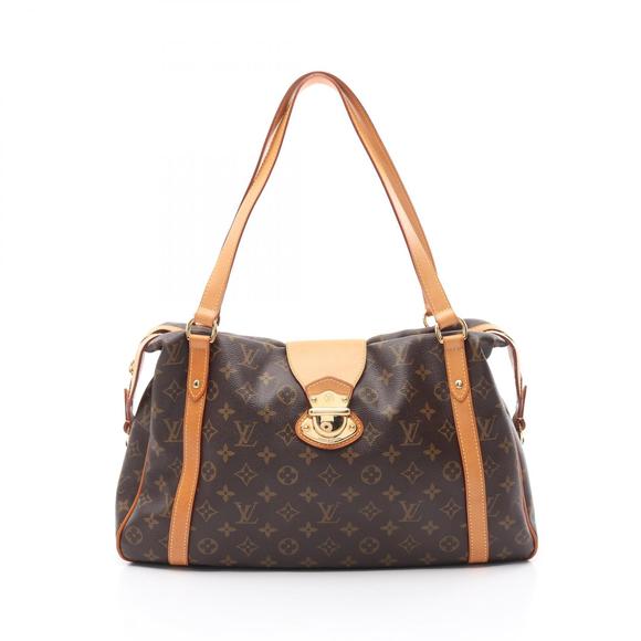 Louis Vuitton Stresa Shoulder Bag Leather Monogram Brown - Picture 1 of 7